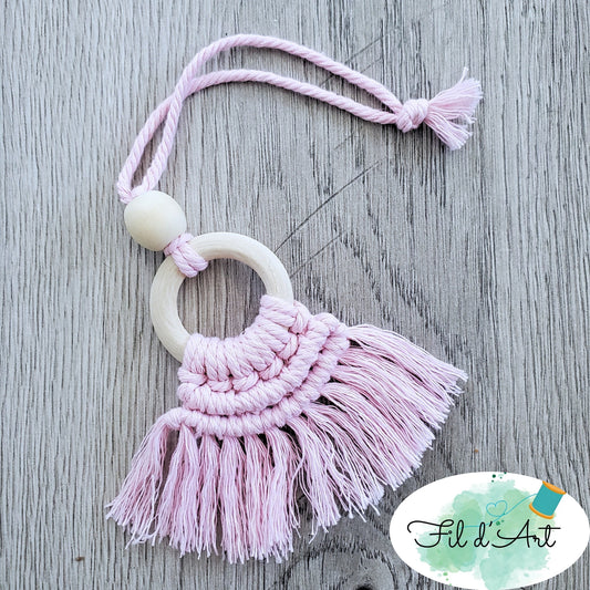 Diffuseur macramé ROSE par Alicia Forget de le fil d'art