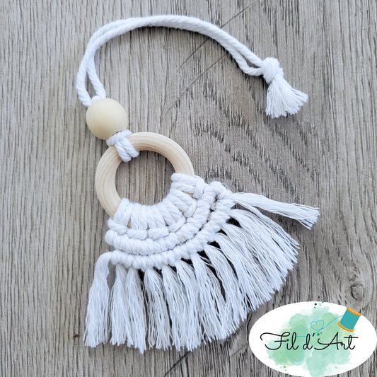 Diffuseur macramé BLANC par Alicia Forget de le fil d'art