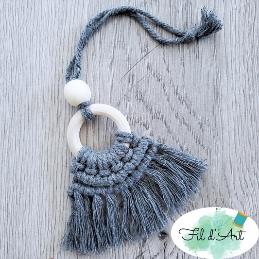 Diffuseur macramé GRIS par Alicia Forget de le fil d'art
