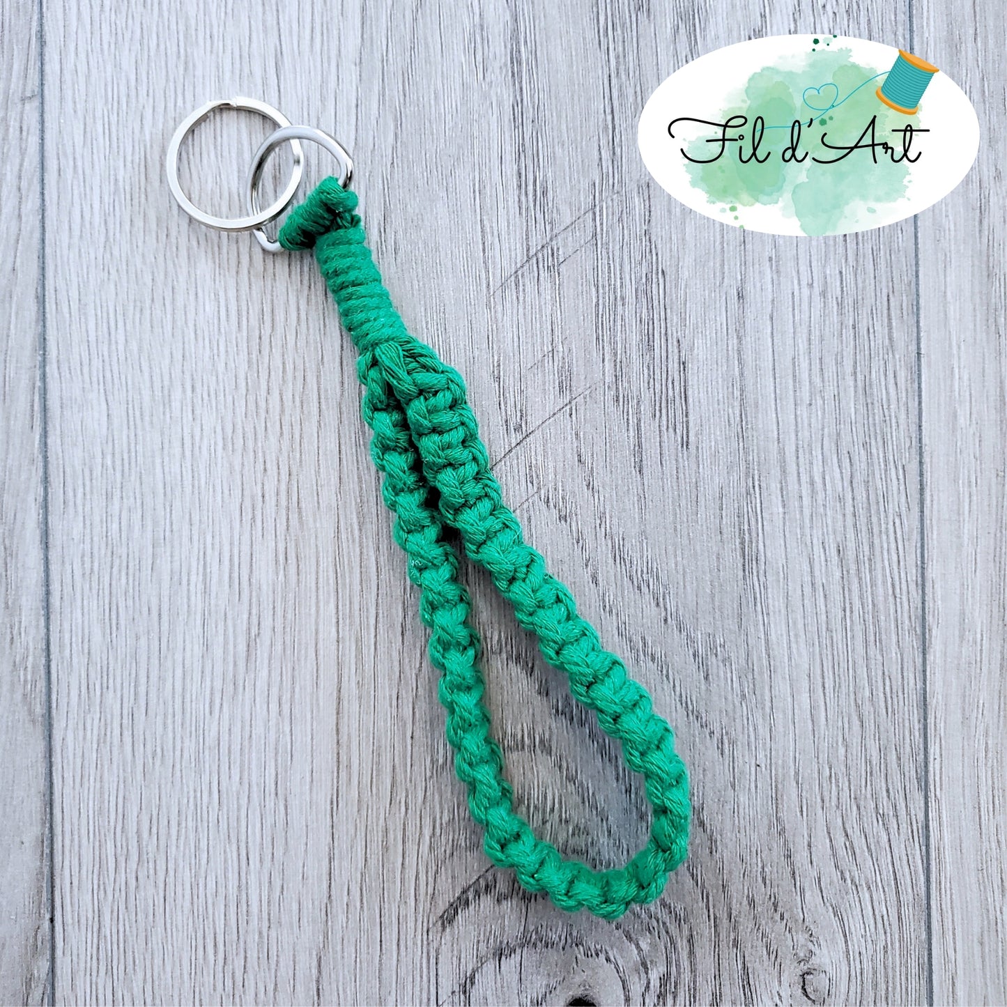 Ganse macramé VERT par Alicia Forget de le fil d'art