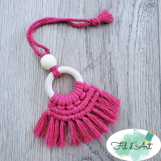 Diffuseur macramé FUSCHIA par Alicia Forget de le fil d'art