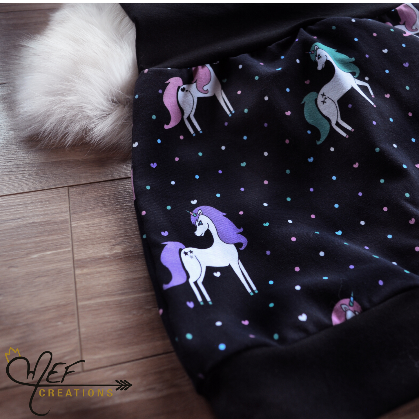 Short fillette licorne MEF, coupe aux choix