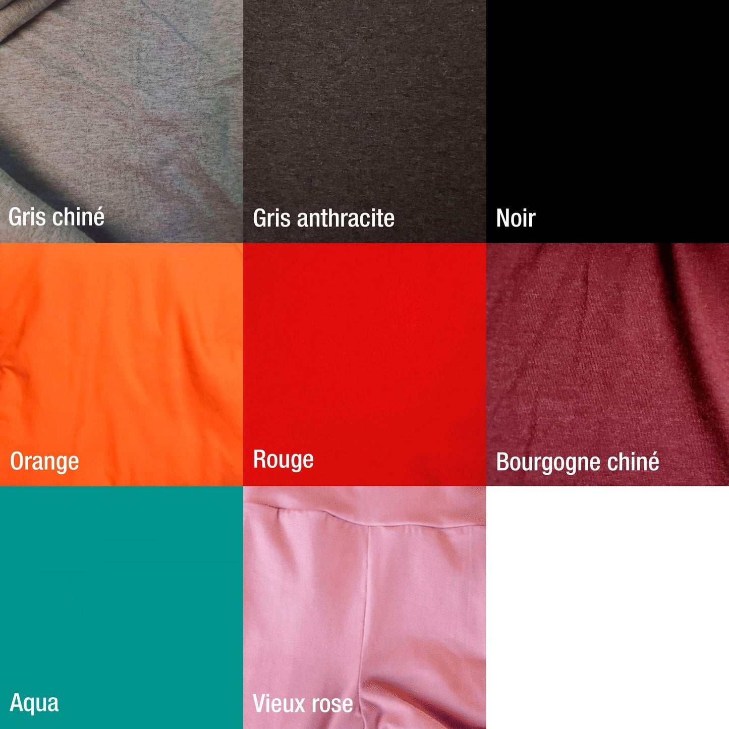 Pantalon évolutif, coupe jogging SANS POCHES - 15 choix coloris unis - plus féminin -