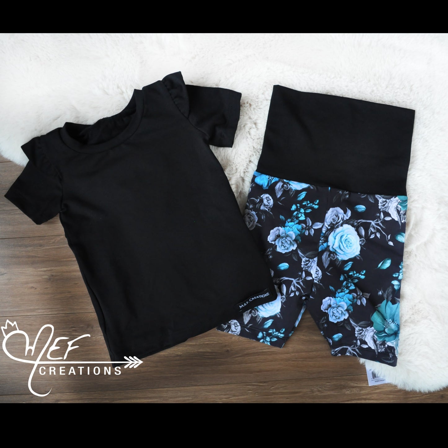 Short fillette fleuris bleu, LIQUIDATION, 1 à 3 ans