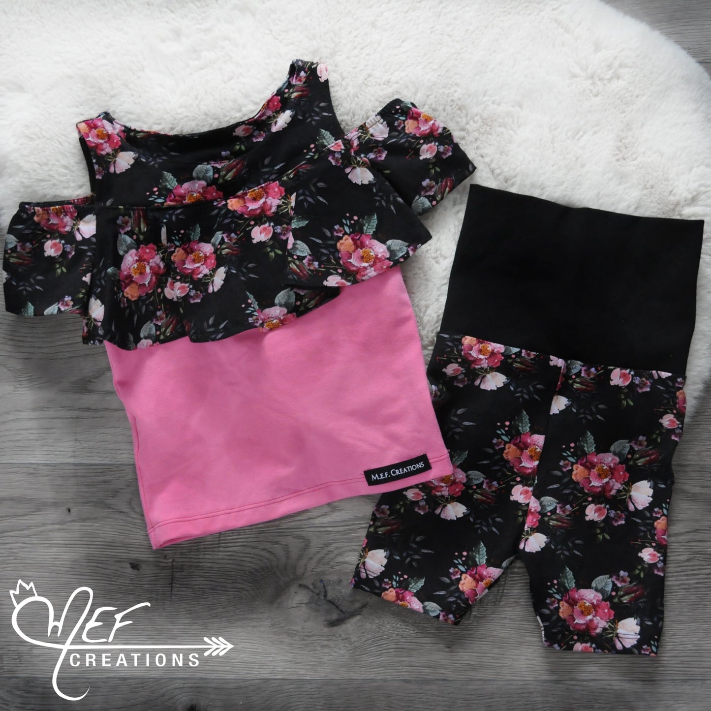 Short fillette fleuris mathilde, PAP, 1 à 3 ans