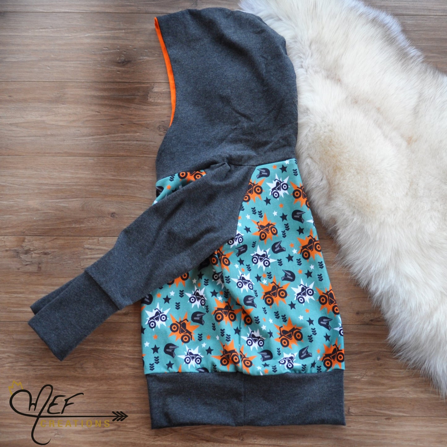 Hoodie garçon 4 roues, PRÊT-À-PARTIR, 1 à 3 ans