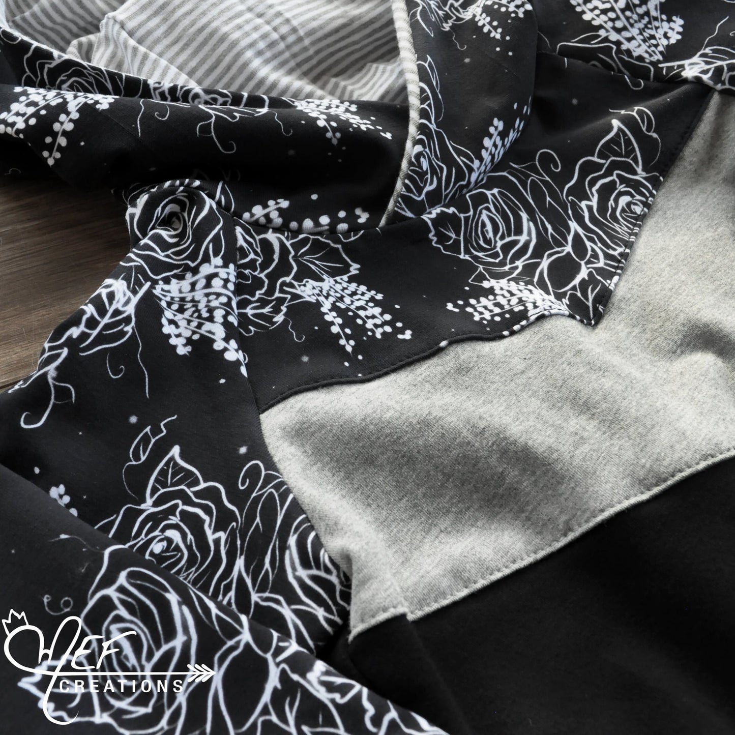 hoodie fillette fleuris MEF, LIQUIDATION, 1 à 3 ans