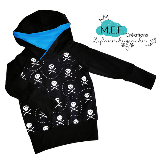 Hoodie garçon tête de mort chemin