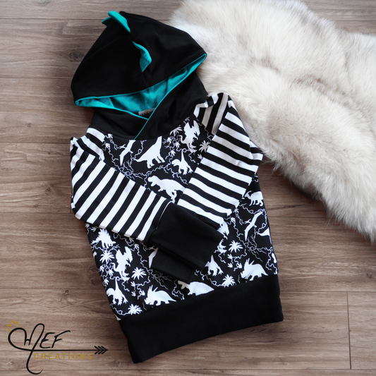 Hoodie dinosaure pour bébé et enfant - MOTIF EXCLUSIF MEF