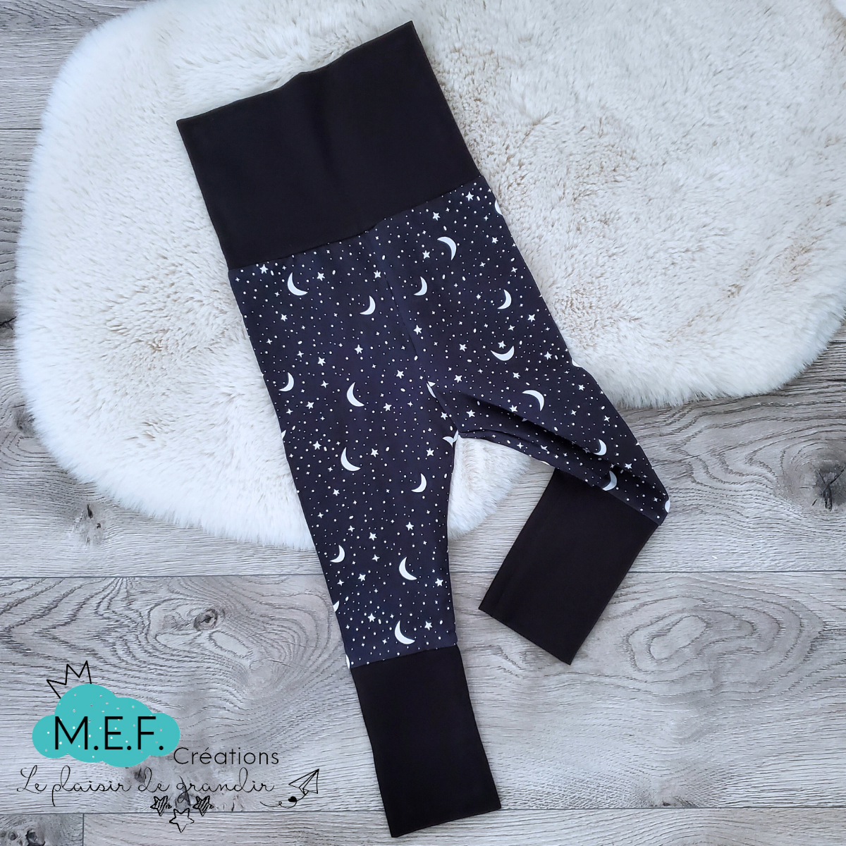 Pantalon étoiles pour fille -choix de la coupe : legging fille ou sarouel fille -