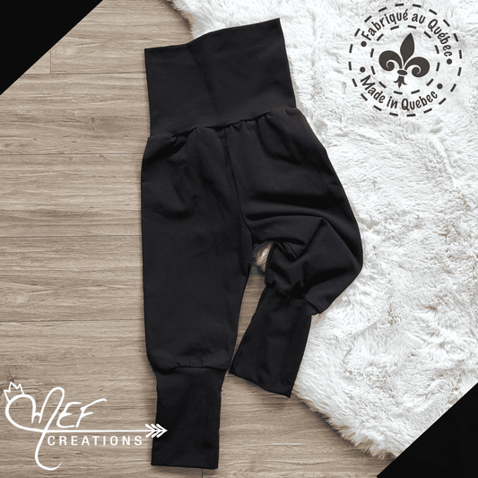 Pantalon évolutif, coupe jogging SANS POCHES - 15 choix coloris unis - plus féminin -