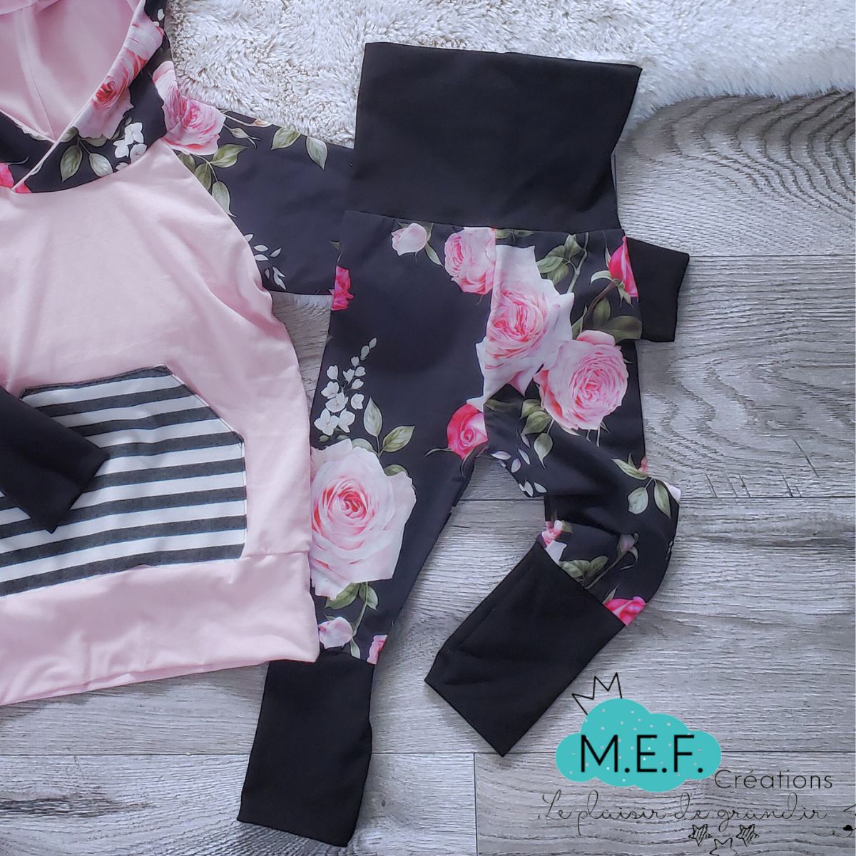 Pantalon évolutif fleuris Pâques version 2