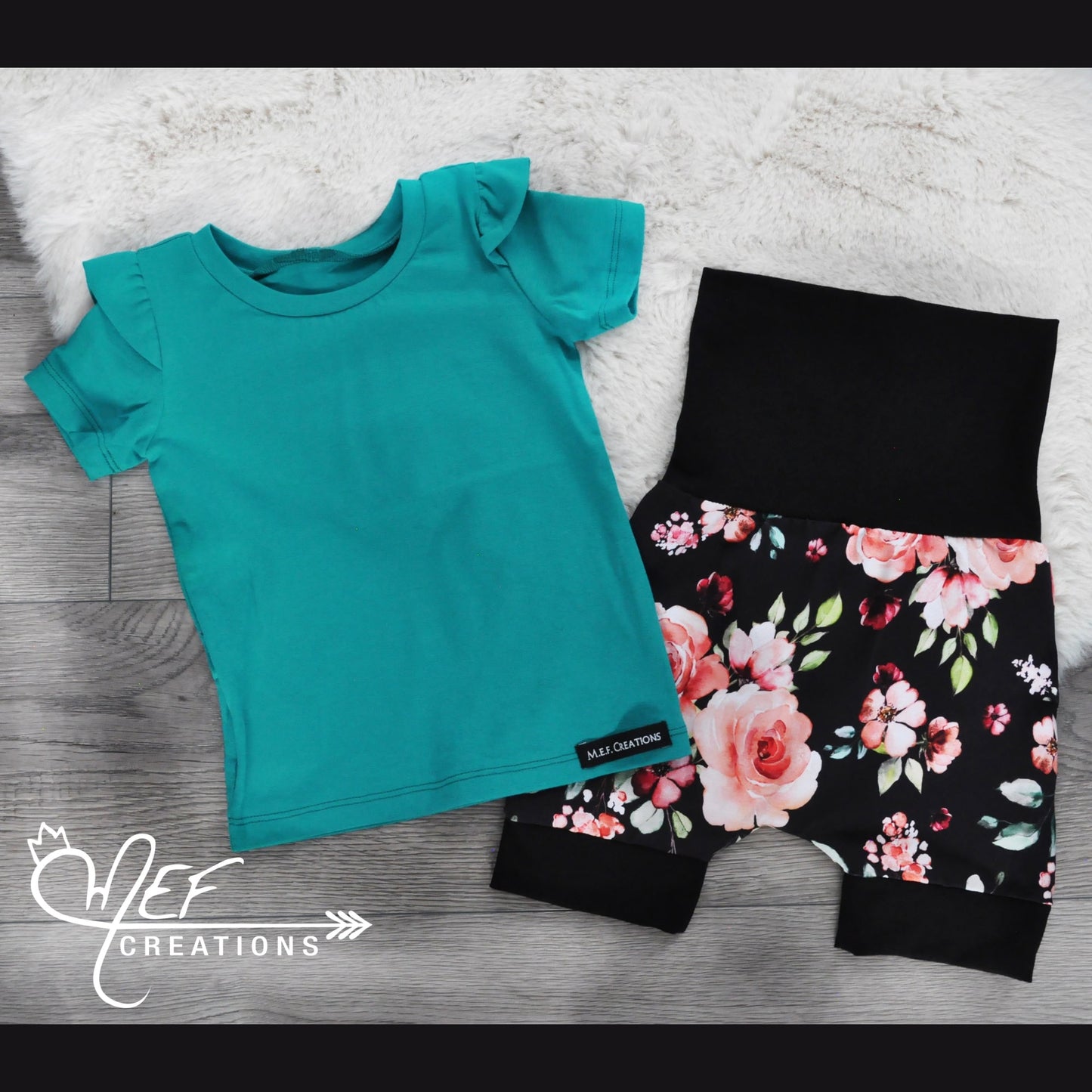 Short fillette fleuris pénéloppe, PAP, 1 à 3 ans