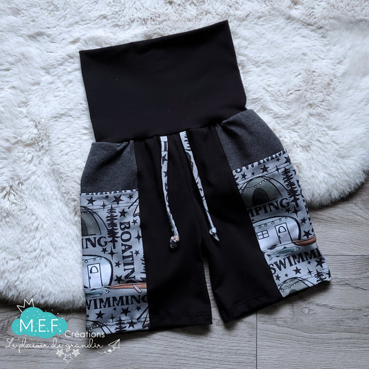 Short garçon camping, coupe bermuda