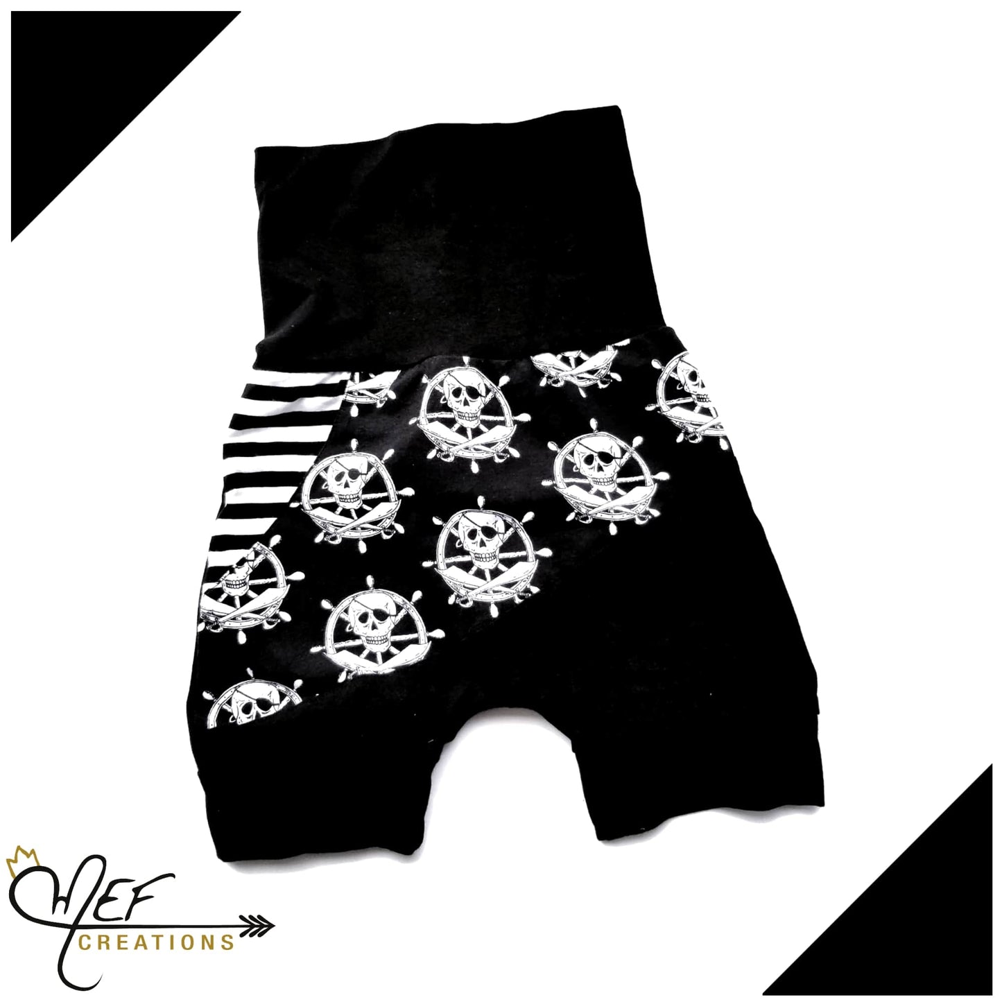 Short garçon évolutif tête de mort barre, 1 à 3ans