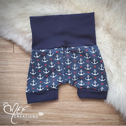 Short bébé fillette ancre, LIQUIDATION, 0 à 3 mois