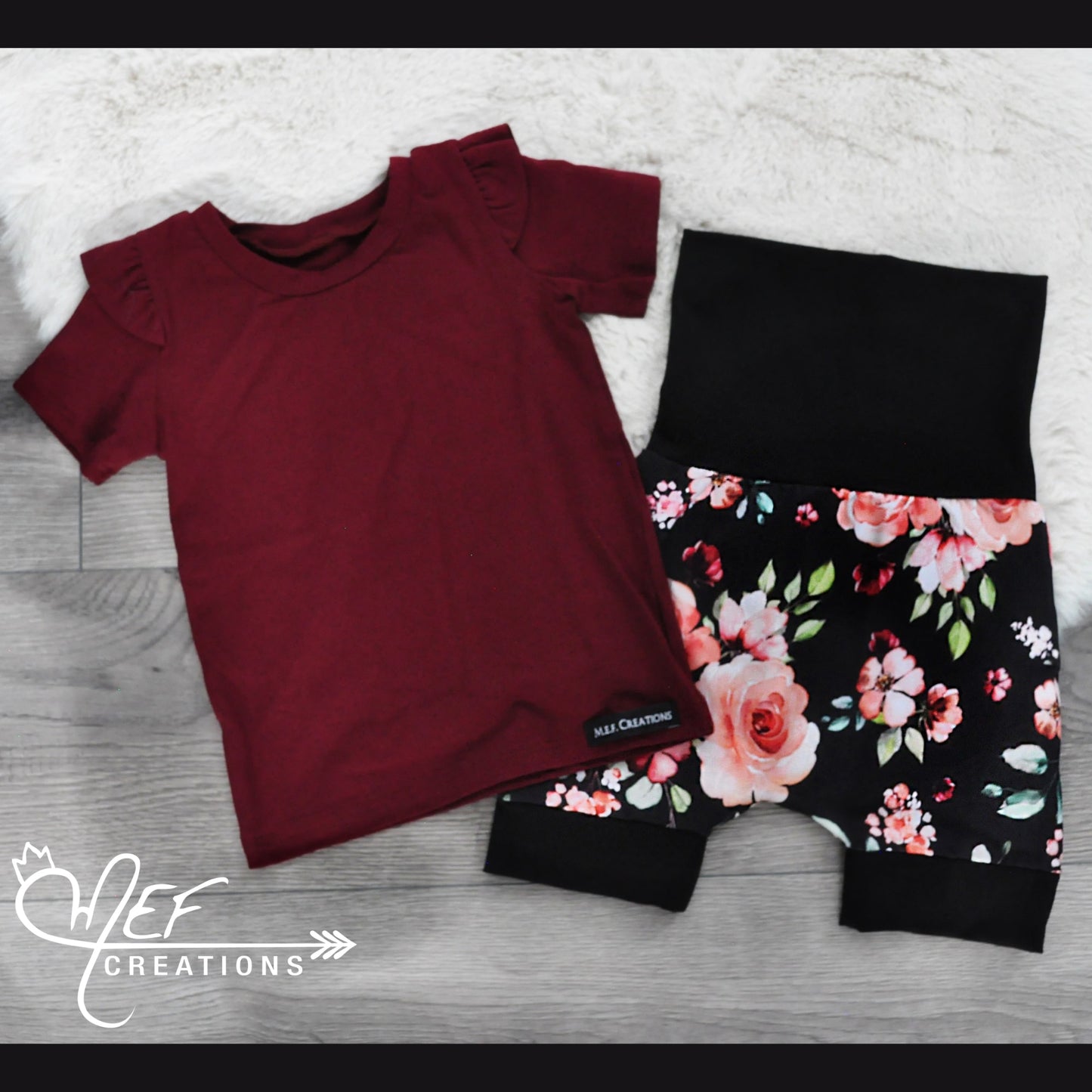 Short fillette fleuris pénéloppe