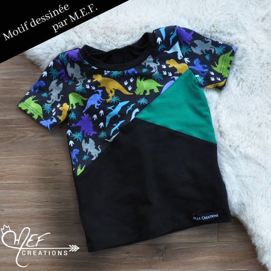 Chandail dinosaure vert