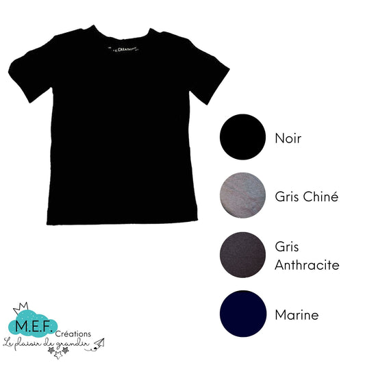 Chandail évolutif unisexe, MANCHES COURTES, 4 coloris sombres