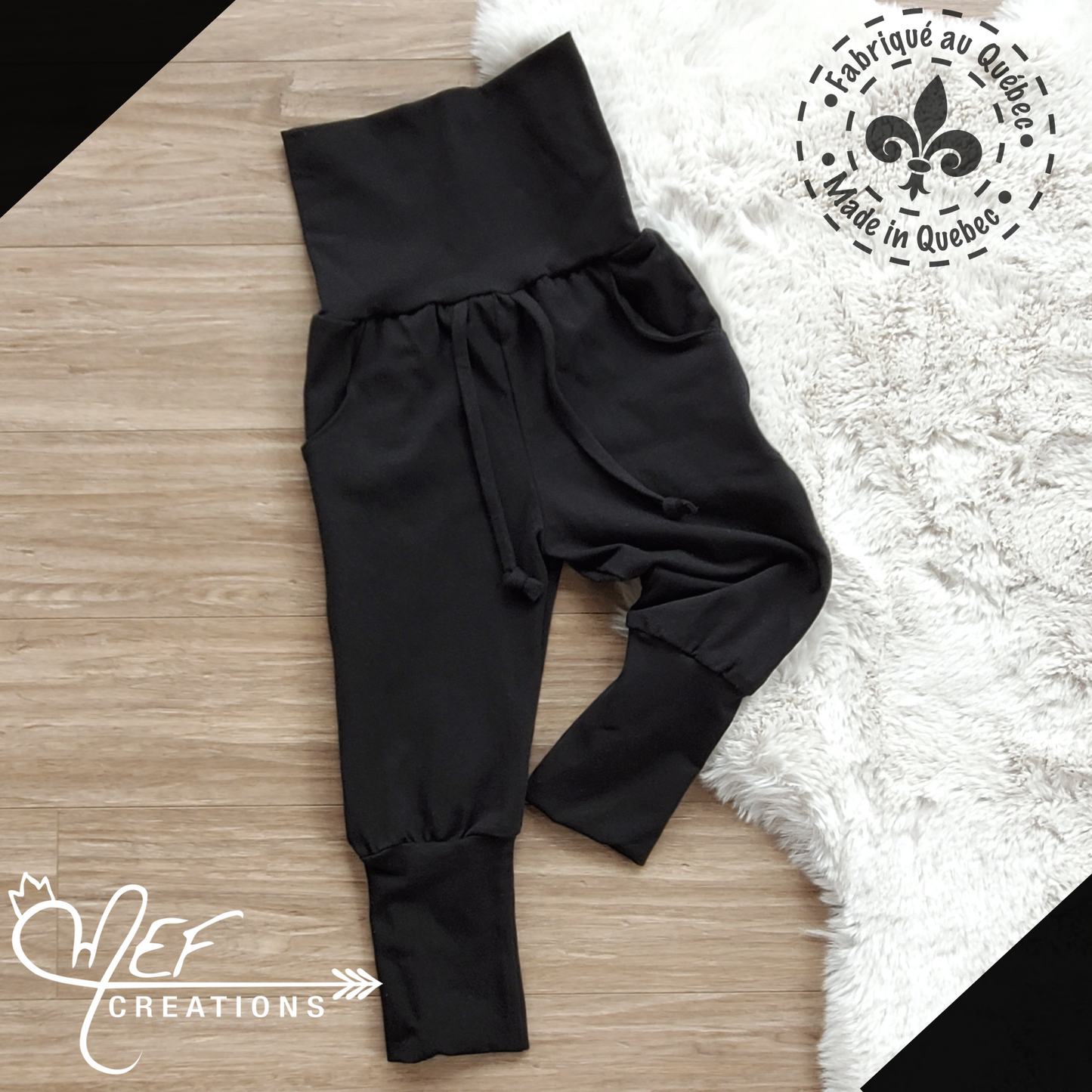 Lot de 3 jogging évolutif en coton, choix coloris, avec poches ou sans poches