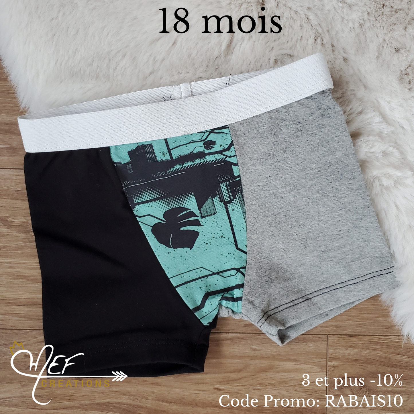 boxer enfant 18 mois, prêt-à-partir, jungle city