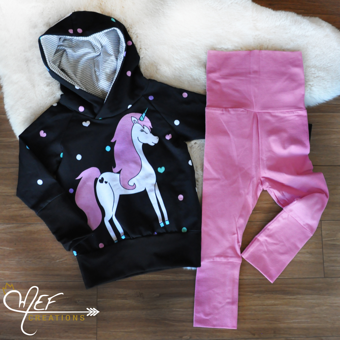 chandail licorne à capuchon