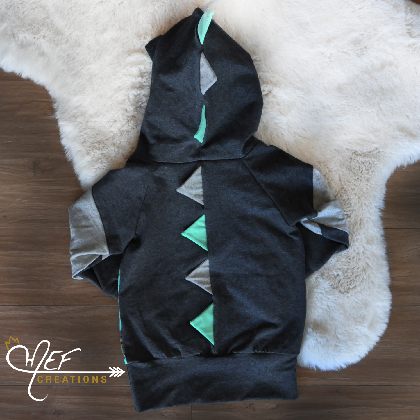 Hoodie garçon dragon vert , 1 à 3 ans