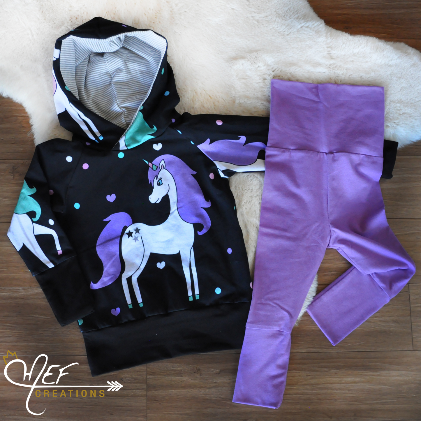 chandail licorne à capuchon