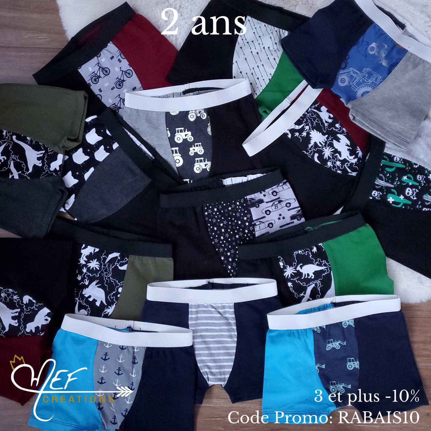 lot de 7 boxeurs garçon ☆MYSTÈRES☆ prêt-à-partir
