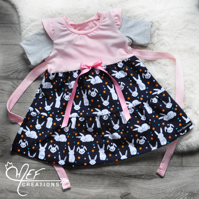 Robe lapin MARINE, Robe de Pâques, MOTIF EXCLUSIF MEF