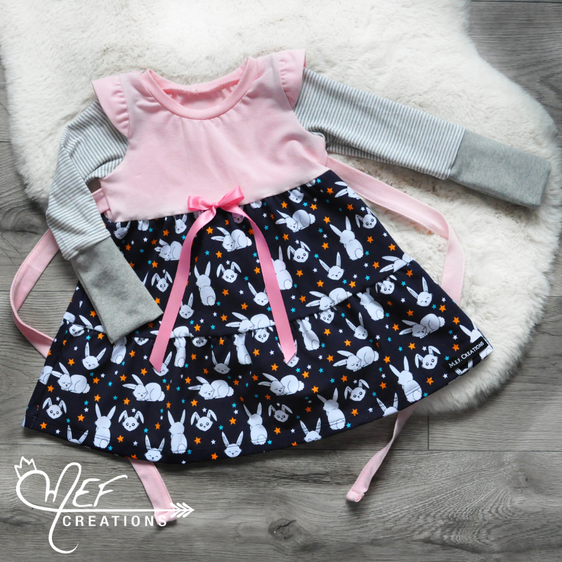 Robe lapin MARINE, Robe de Pâques, MOTIF EXCLUSIF MEF
