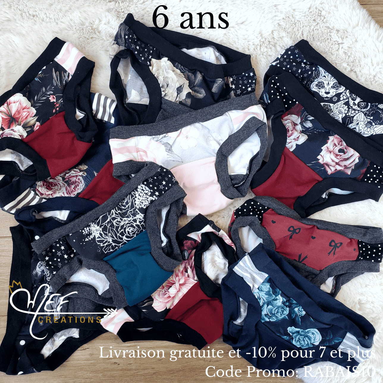 1x sous-vêtement fille ☆MYSTÈRE☆, prêt-à-partir