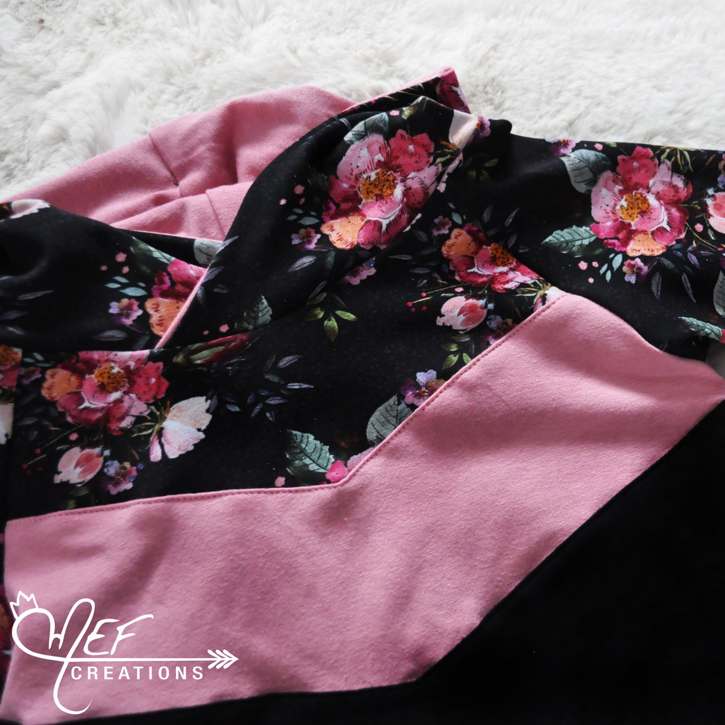 Hoodie fleuris mathilde, hoodie évolutif pour bébé et enfant