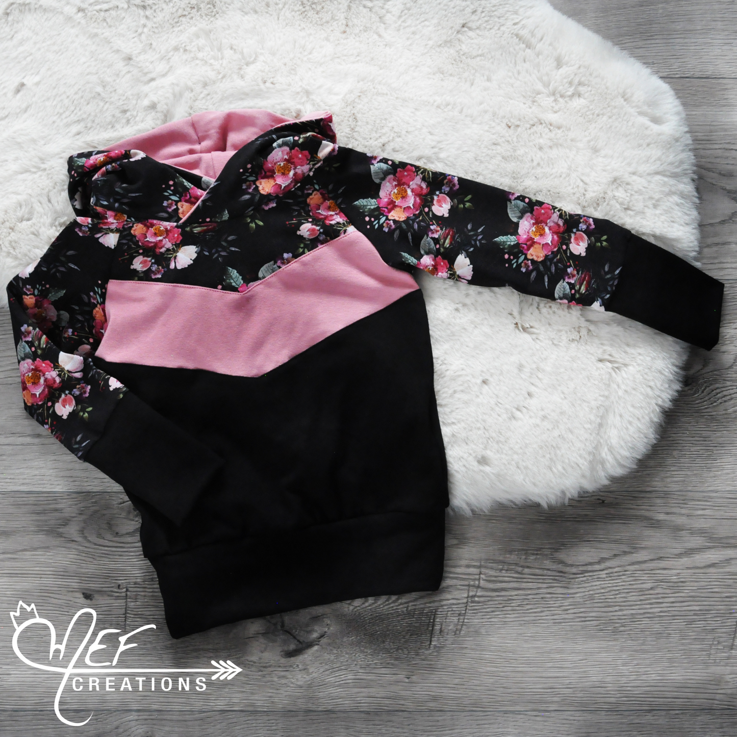Hoodie fleuris mathilde, hoodie évolutif pour bébé et enfant