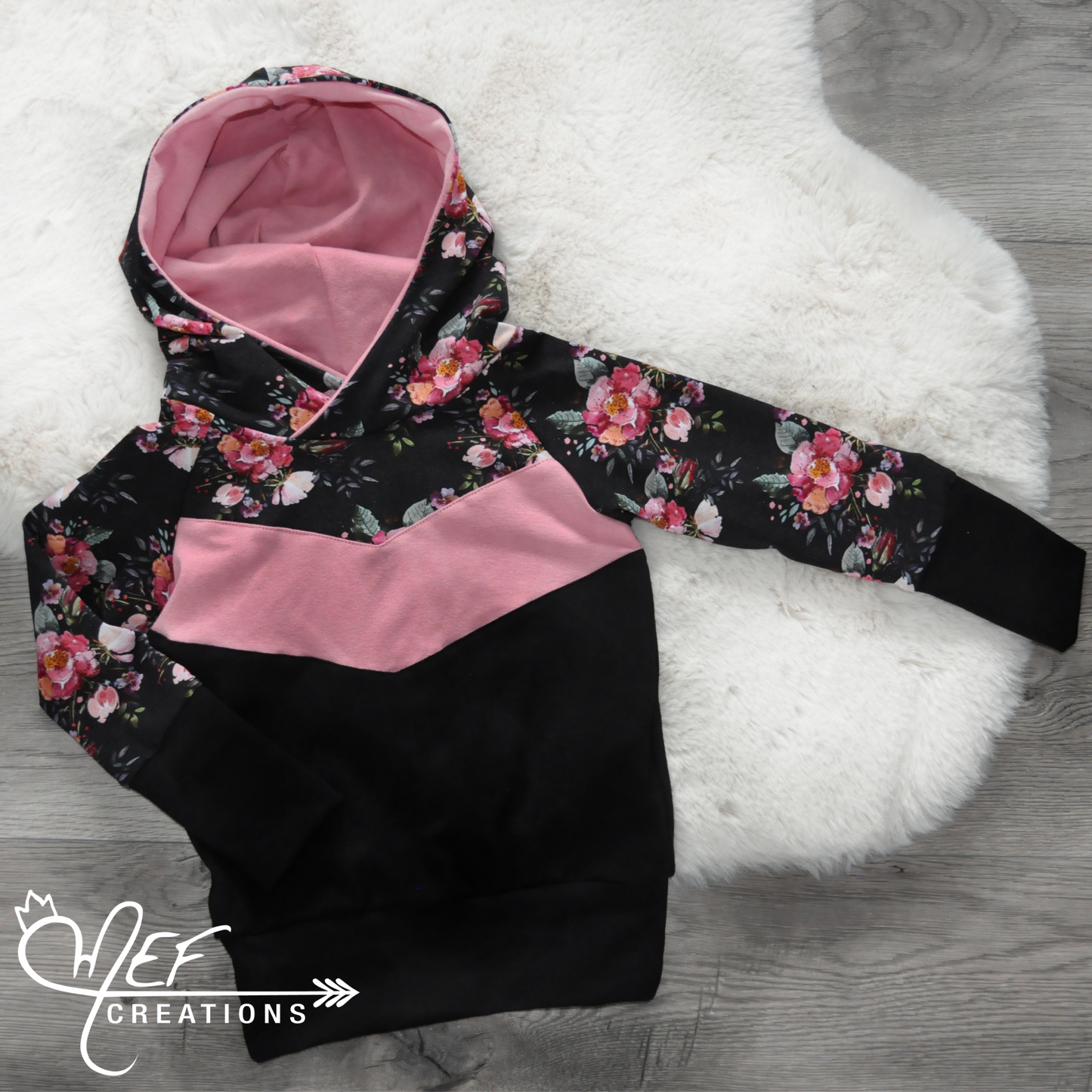 Hoodie fleuris mathilde, hoodie évolutif pour bébé et enfant