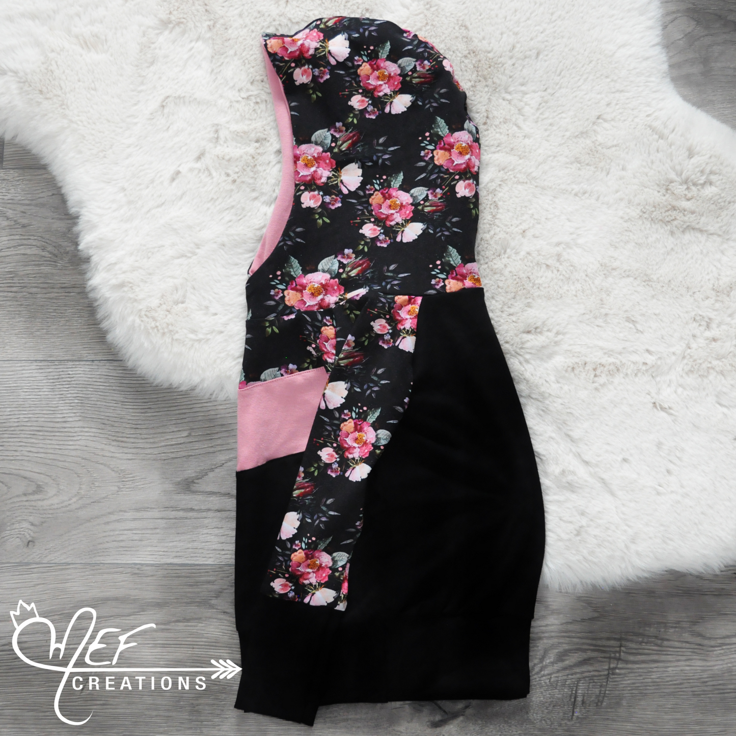 Hoodie fleuris mathilde, hoodie évolutif pour bébé et enfant