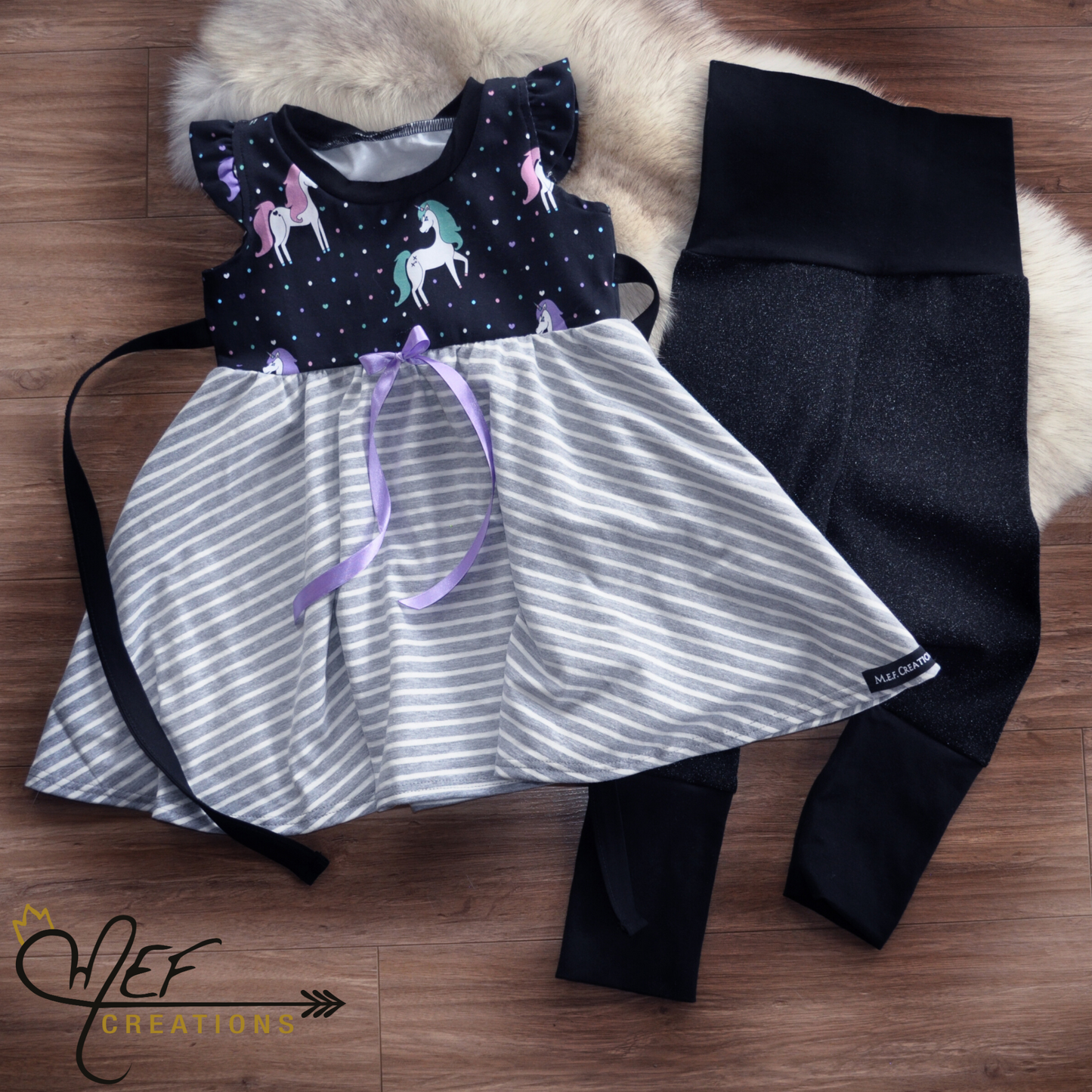 Robe licorne, MOTIF EXCLUSIF MEF, 3 à 5 ans