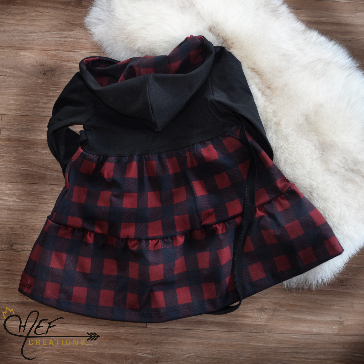 Robe carreauté plaid des fêtes pour enfant et bébé