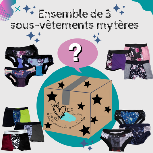 3X Sous-vêtements enfants, MYSTÈRE