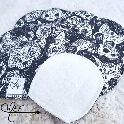 lot de 10 tampons démaquillant XL, motif aux choix dans les options, réutilisables,  lavables,  écologiques
