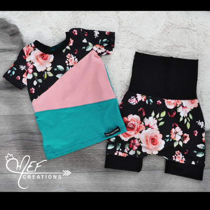 Short fillette fleuris pénéloppe, PAP, 1 à 3 ans