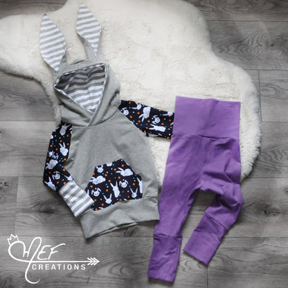 ensemble bébé lapin avec legging lilas évolutif