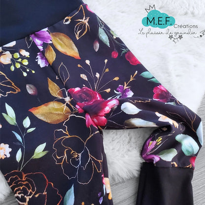 Pantalon évolutif fleuris ROUGE