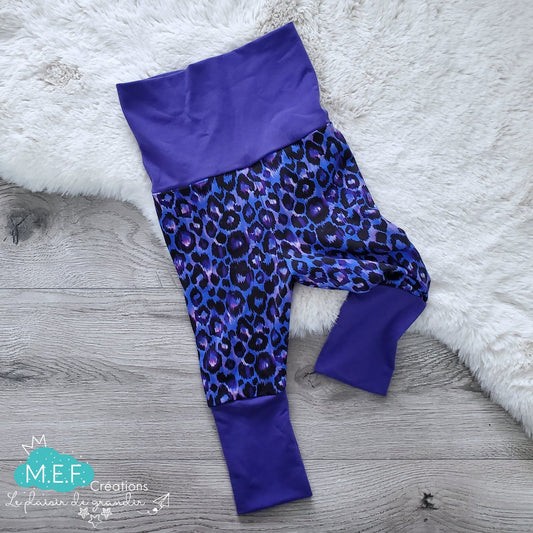 Legging bébé léopard mauve, LIQUIDATION, 3 à 12 mois