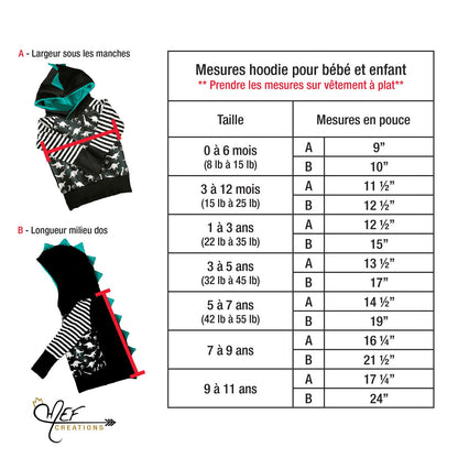 Hoodie garçon CAMIONS CONSTRUCTIONS - MOTIF EXCLUSIF MEF