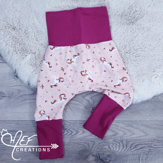 Pantalon évolutif bébé motif licorne, LIQUIDATION, 3 à 12 mois