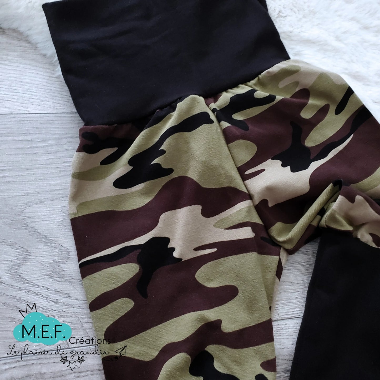 Pantalon évolutif camouflage, LIQUIDATION, 3 à 12 mois