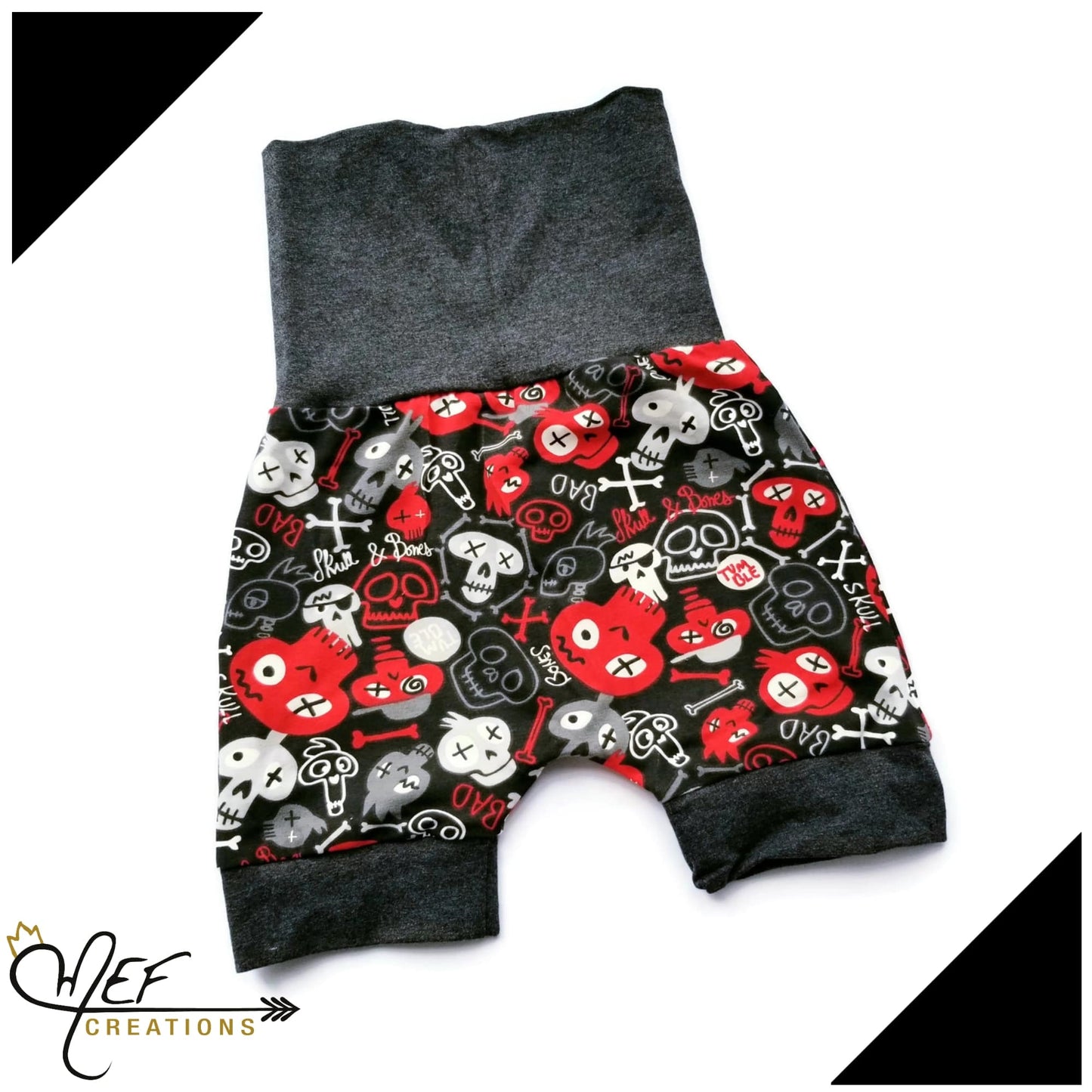 Short garçon pirates variés rouges