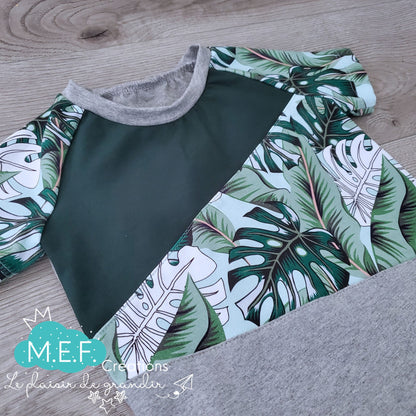 T-shirt garçon feuilles monstera