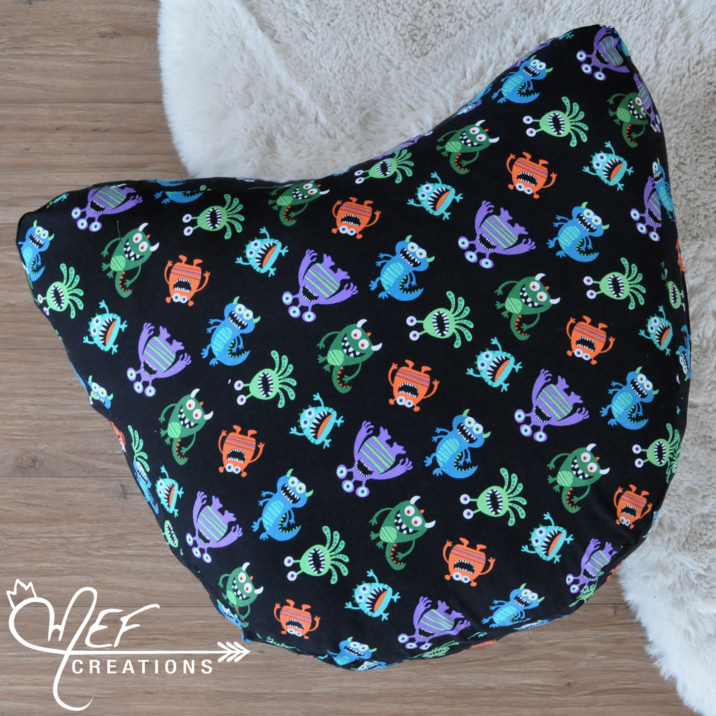 Coussin monstre pour le sol, en forme de tête de chat pour enfant